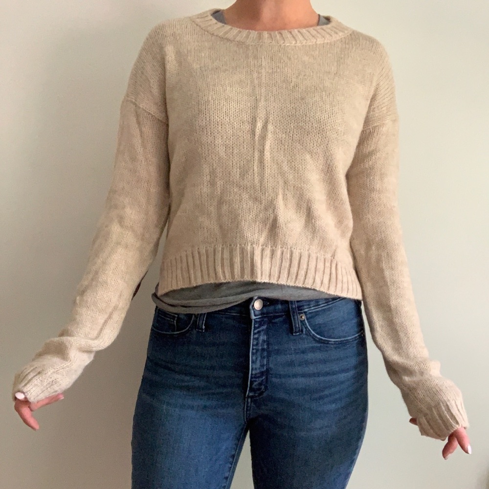 See By Chloé Cropped Alpaca and Wool Sweater Sml